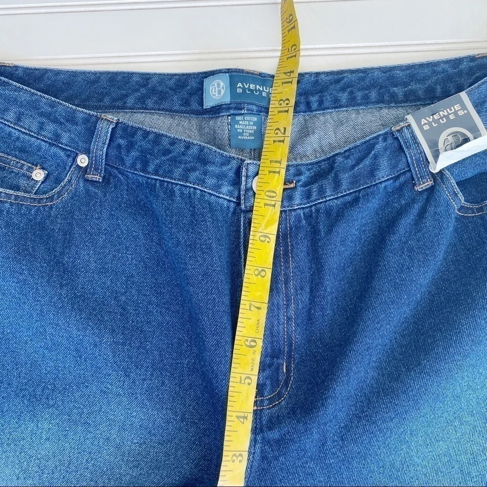 Avenue Blues Boot Cut Jeans Size 20 Average Blue High Rise 100% Cotton Denim - Picture 9 of 11